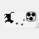 黒猫と蝶 Case-Mate iPhoneケース (裏面 (横))