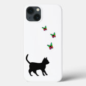 黒猫と蝶 Case-Mate iPhoneケース (裏面)