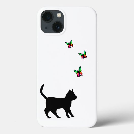黒猫と蝶 Case-Mate iPhoneケース (裏面)