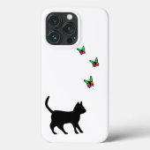 黒猫と蝶 Case-Mate iPhoneケース (裏面)