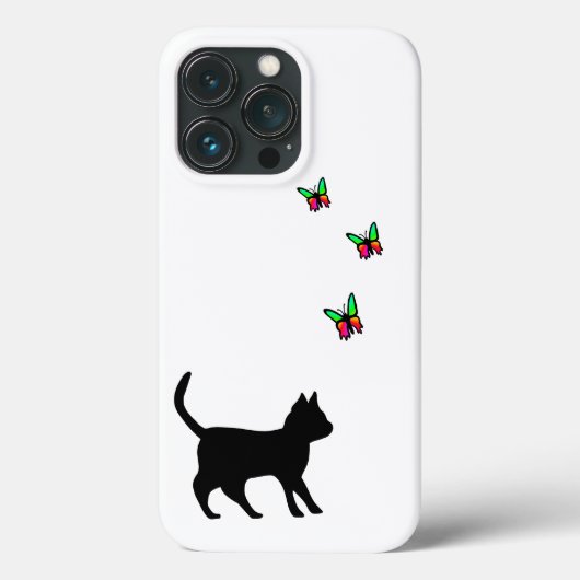 黒猫と蝶 Case-Mate iPhoneケース (裏面)