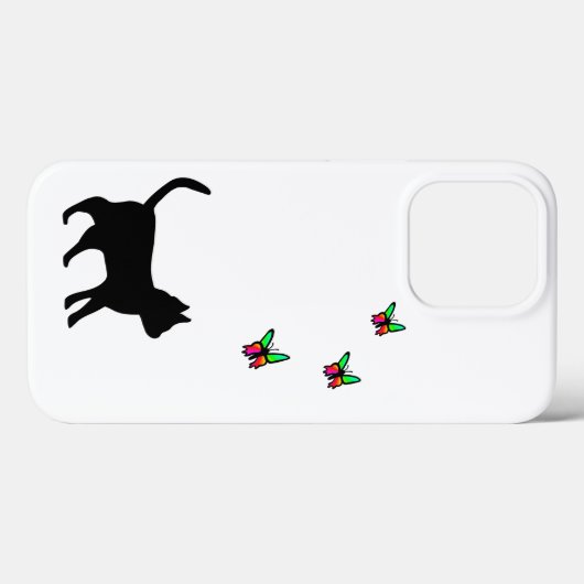 黒猫と蝶 Case-Mate iPhoneケース (裏面 (横))