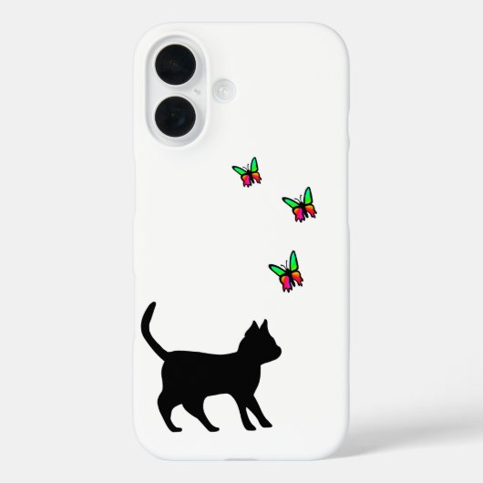 黒猫と蝶 Case-Mate iPhoneケース (裏面)