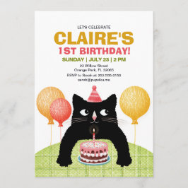 黒猫と誕生日ケーキ。 招待状