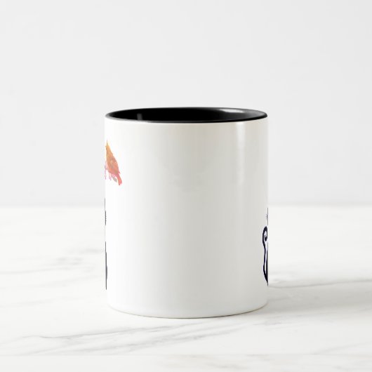 黒猫と赤鳥 ツートーンマグカップ (中央)