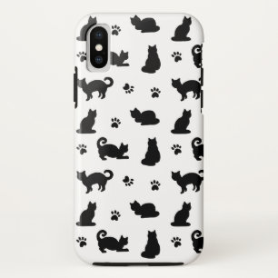 黒猫と足の紋様 iPhone X ケース