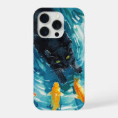 黒猫と金魚 iPhoneケース (裏面)
