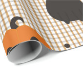 黒猫と雌猫のハロウィーンシームレスパターン ラッピングペーパー (ロールコーナー)