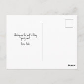 黒猫と風船の誕生日パーティーのポストカード ポストカード (裏面)