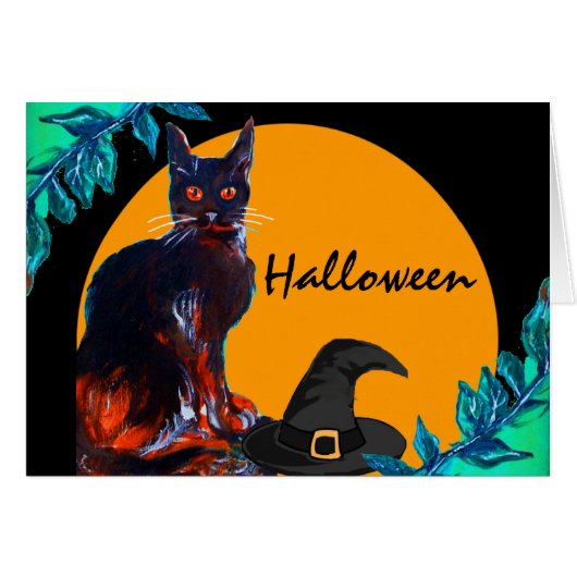 黒猫と魔女の帽子、ハロウィンパーティー (正面横)