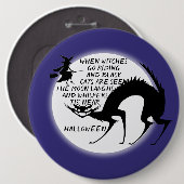 黒猫と魔女引用文 缶バッジ (正面&裏面)