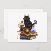 黒猫と魔法の用品はがき ポストカード (正面/裏面)