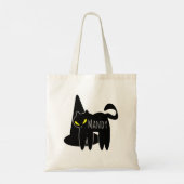 黒猫と魔法使いの帽子のキャンディトートバッグ トートバッグ (裏面)