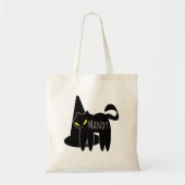 黒猫と魔法使いの帽子のキャンディトートバッグ トートバッグ (正面)
