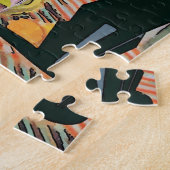 黒猫と魚鉢 ジグソーパズル (側面)