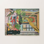 黒猫と魚鉢 ジグソーパズル (横)