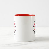 黒猫と黒コーヒー ツートーンマグカップ (中央)