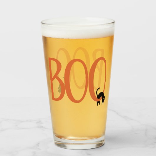 黒猫とBOO タンブラーグラス (ドリンク正面)