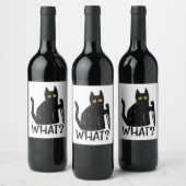 黒猫どのようなナイフおもしろい殺意ハロウィーンペット ワインラベル (ボトル)