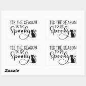 黒猫になる不気味季節だ |ハロウィーン 長方形シール (シート)