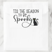 黒猫になる不気味季節だ |ハロウィーン 長方形シール (バッグ)