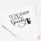 黒猫になる不気味季節だ |ハロウィーン 長方形シール (封筒)