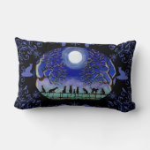 黒猫によっては装飾の枕が家へ帰ります ランバークッション (裏面)