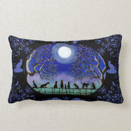 黒猫によっては装飾の枕が家へ帰ります ランバークッション