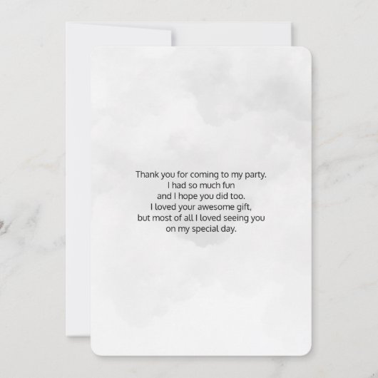 黒猫による幻想的な満月ありがとう サンキューカード (裏面)