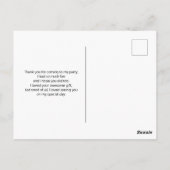 黒猫による幻想的な満月ありがとう ポストカード (裏面)