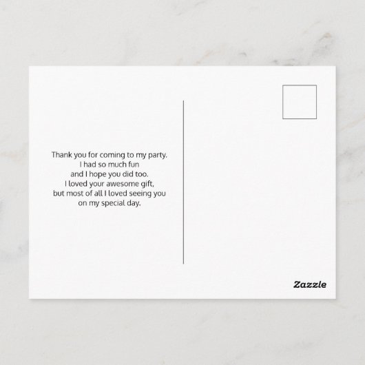 黒猫による幻想的な満月ありがとう ポストカード (裏面)