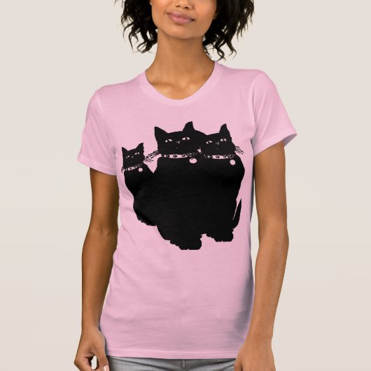 黒猫に気を付けろ Tシャツ (正面)