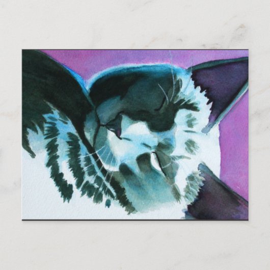 黒猫ねずみ葉書 シーズンポストカード (正面)