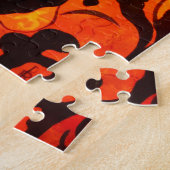 黒猫のいるハロウィーンの魔女 ジグソーパズル (側面)