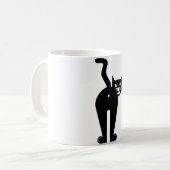 黒猫のお尻の穴 コーヒーマグカップ (正面左)