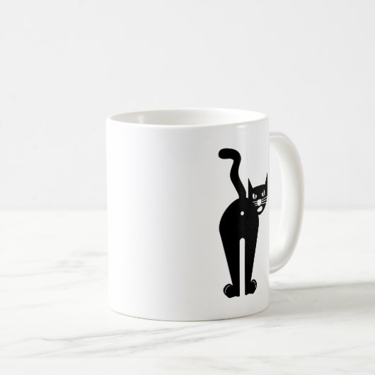 黒猫のお尻の穴 コーヒーマグカップ (正面右)