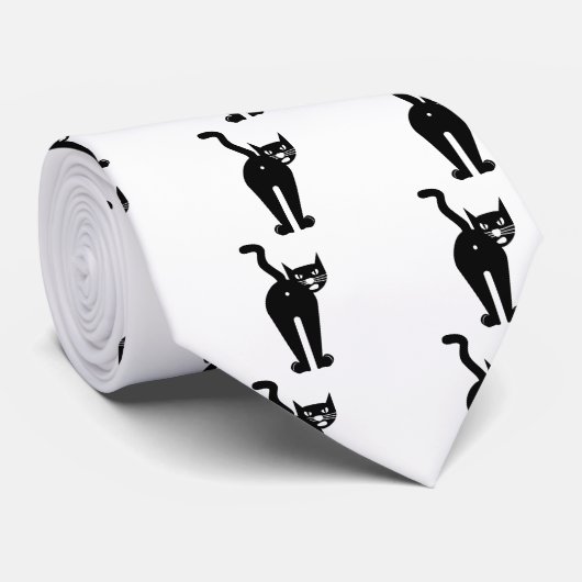 黒猫のお尻の穴 ネクタイ (ロール)