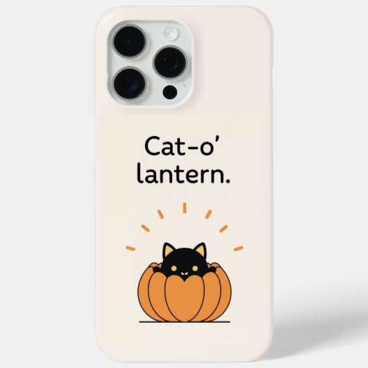 黒猫のかぼちゃのハロウィンiPhoneケース Case-Mate iPhoneケース (裏面)