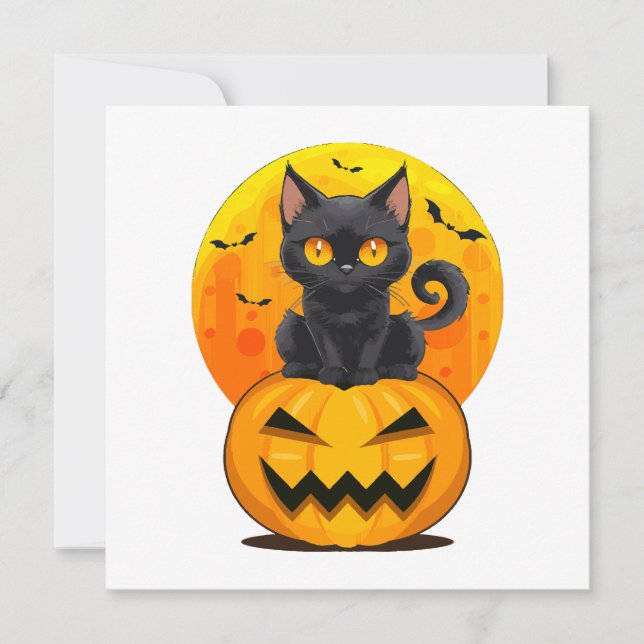 黒猫のかぼちゃハロウィンコスチューム (正面)