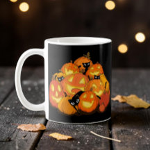 黒猫のかわいいハロウィンパンプキンパッチ