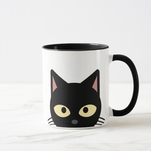 黒猫のぞきコーヒーマグ マグカップ (右)