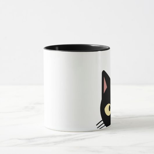 黒猫のぞきコーヒーマグ マグカップ (中央)