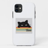 黒猫のぞき Case-Mate iPhoneケース (裏面)