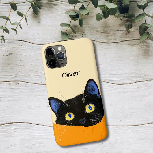 黒猫ののぞき見 Case-Mate iPhoneケース