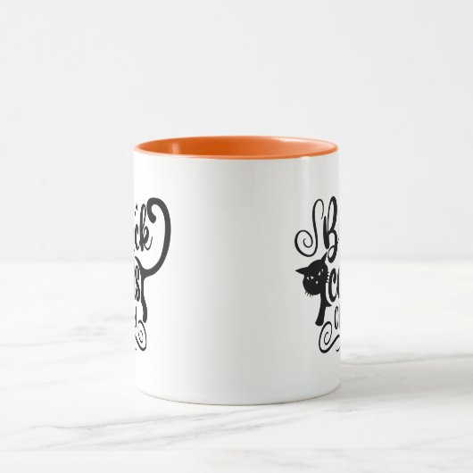 黒猫のみのハロウィンコーヒーマグ マグカップ (中央)