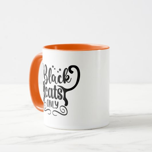 黒猫のみのハロウィンコーヒーマグ マグカップ (正面左)