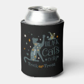 黒猫のみハロウィン不気味ヴィーブデザイン 缶クーラー (缶正面)