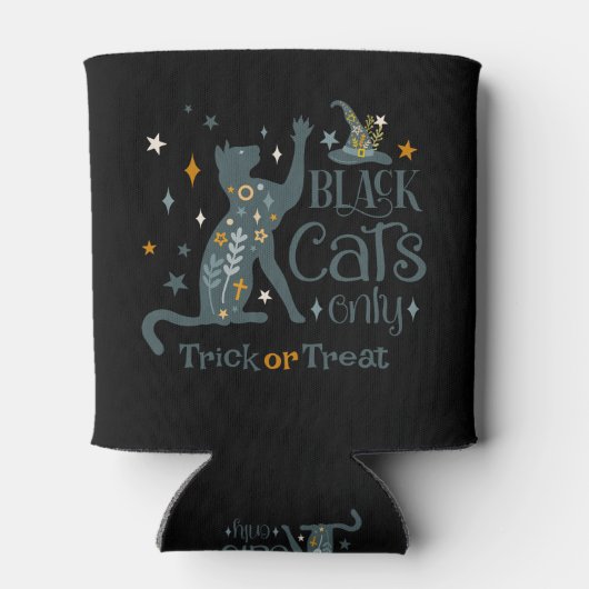 黒猫のみハロウィン不気味ヴィーブデザイン 缶クーラー (裏面)