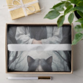 黒猫のアジアンキャットフューリー魔女 薄葉紙 (ギフト)