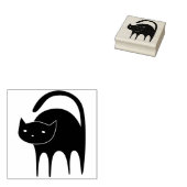 黒猫のアートスタンプ ラバースタンプ (押印)